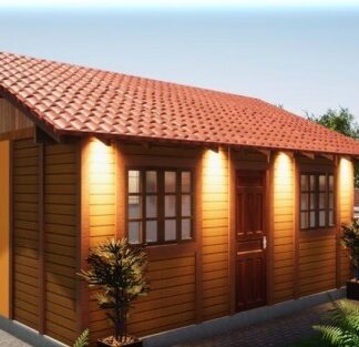 casa chale de madeira pre moldada projeto lavras 36m2