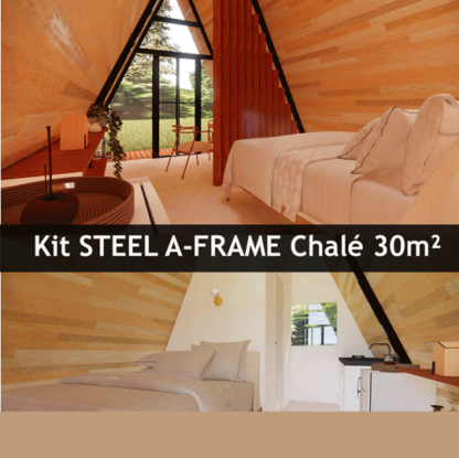 Kit Chalé Pré Fabricado Steel A-frame 30 m² - Montagem Fácil ...