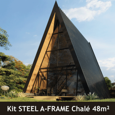 Kit Chalé STEEL A-Frame Projeto 48m² - MONTAGEM FÁCIL » CasaPinus Kit ...