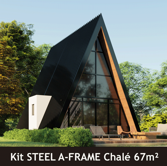 chale pre fabricado steel frame projeto 67m2
