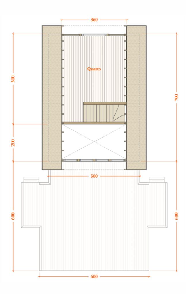 Planta Baixa Chale De Madeira 1 Quarto Para Airbnb