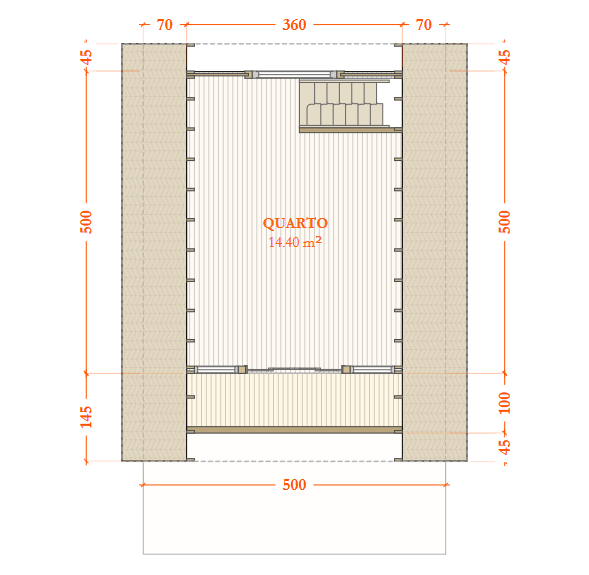 Aframe Planta Baixa Pre Moldado Com Sacada E Deck Projeto 58M2