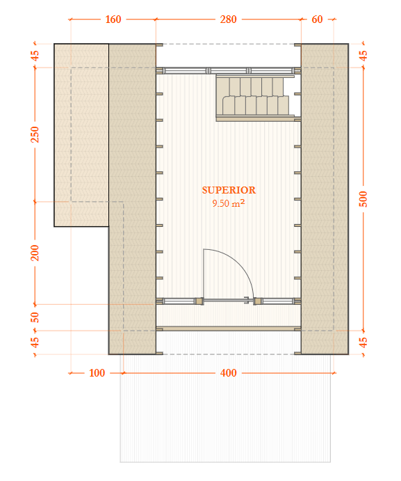 Chale Aframe Kit Pre Fabricado Com Deck Projeto 57M2