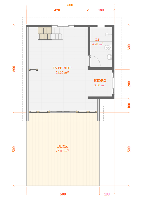 Chalé De Madeira Com Deck Em Pinus 80M² 