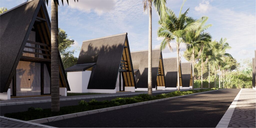 Kit Chalé Pré Fabricado de Madeira – Projeto A-Frame 43m² Paraty 8 Chale De Madeira Kit Pre Fabricado Em Pinus Pousada Paraty