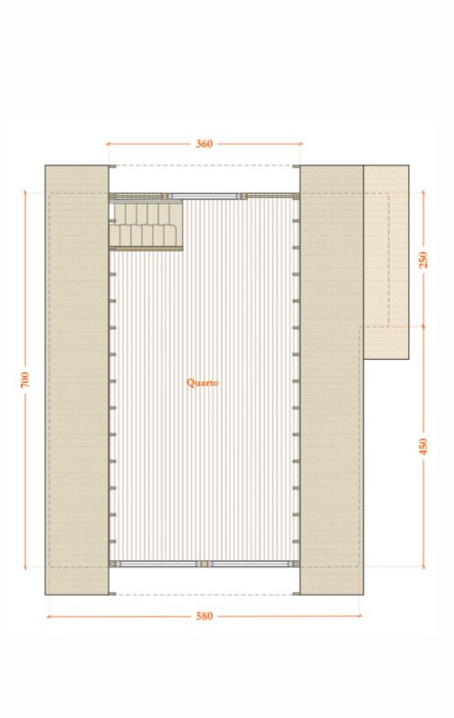 Projeto Chale Prefabricado Mezanino 67M2 Um Dormitorio Gramado