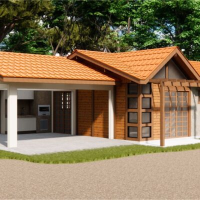 Casa Pré Fabricada 3 Quartos 110M² Kit Campo Largo