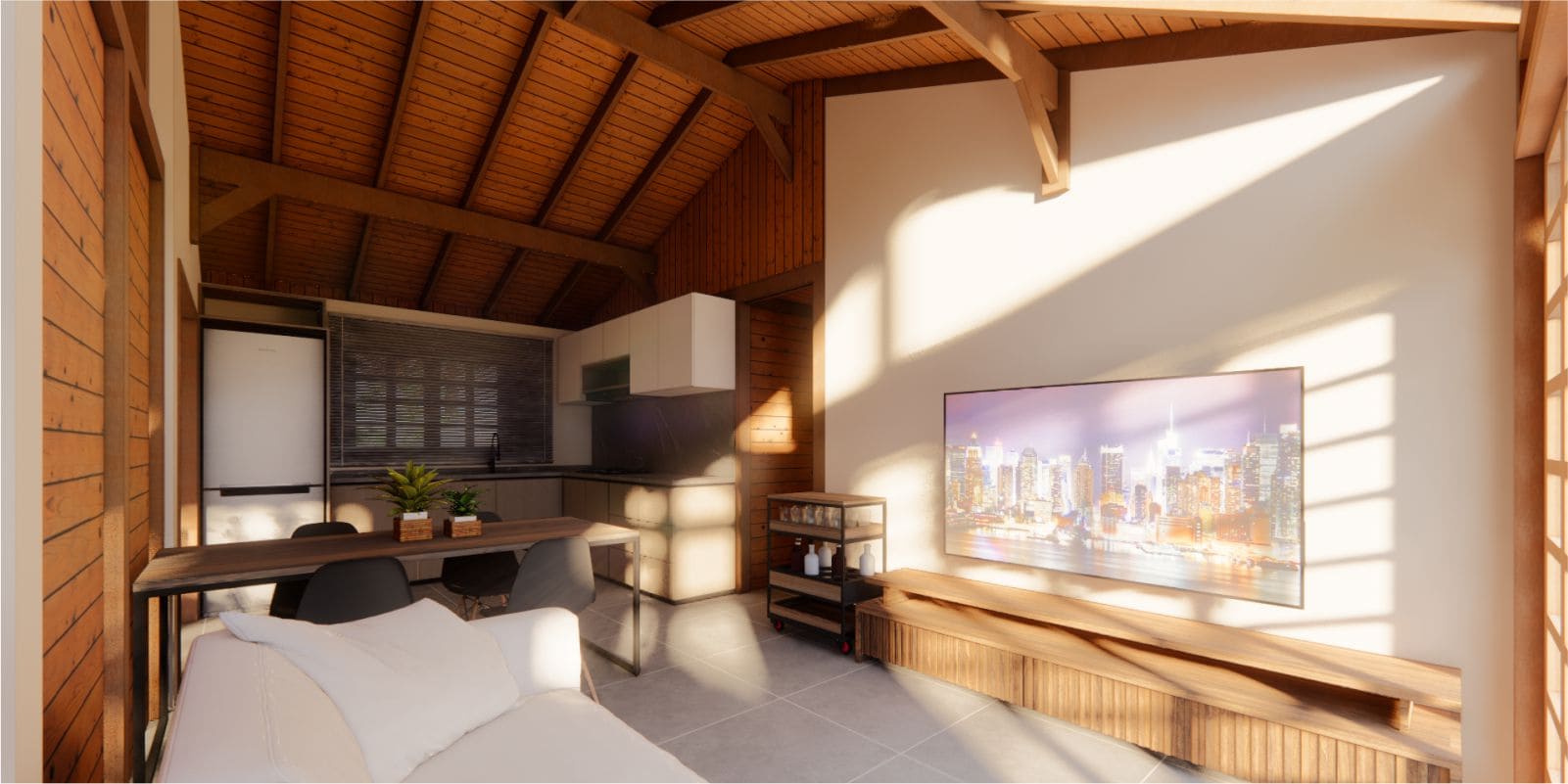 Casa Pré Fabricada 3 quartos 110m² Kit Campo Largo 4 Casa Pré Fabricada 3 Quartos 110M² Kit Campo Largo - Imagem 4