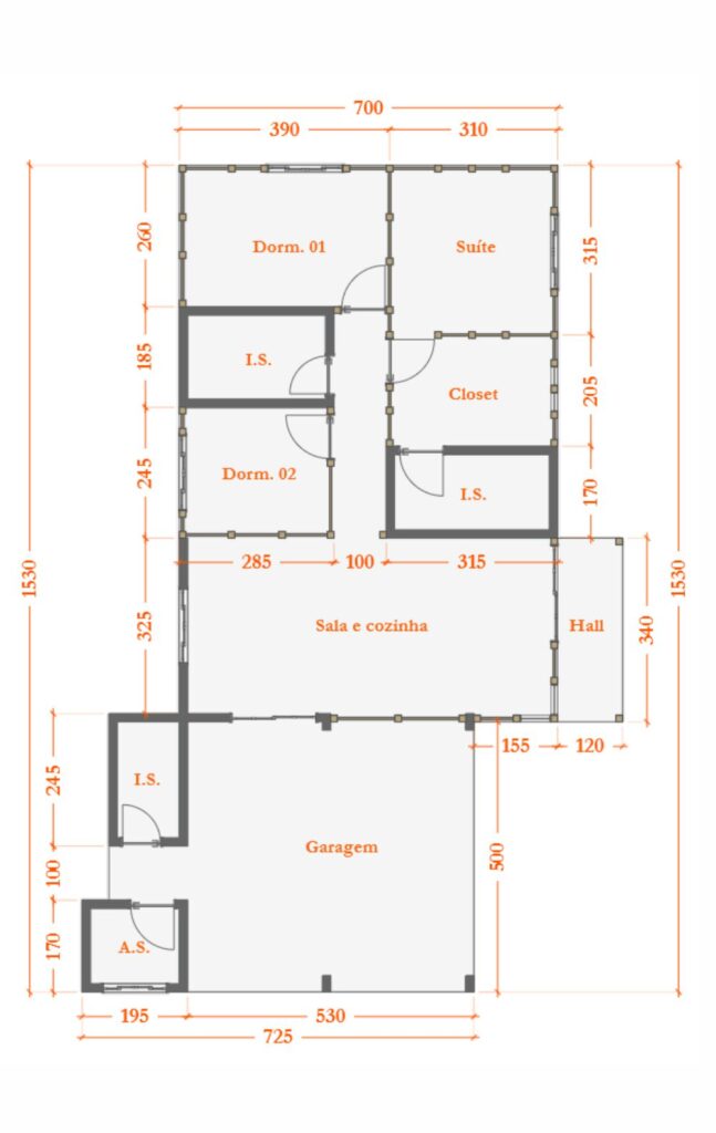 Projeto de casa pré fabricada com 3 quartos Planta Baixa Casa Pre Fabricada Com 3 Quartos Simples E Barata