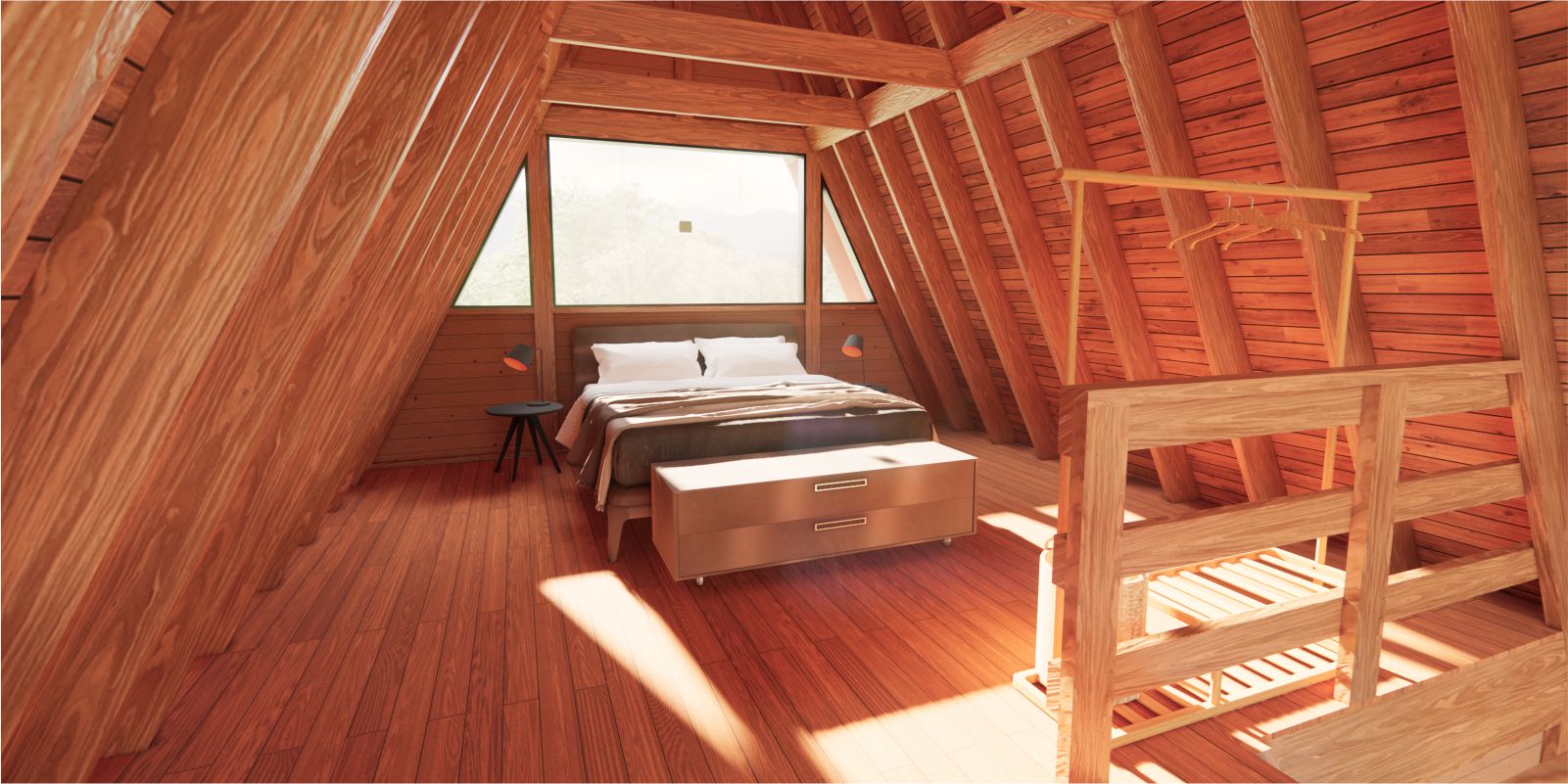 Chalé Pré Fabricado 3 quartos 86m² + 25m² de deck - Kit Ribeirão do Pinhal 6 Chalé Pré Fabricado 3 Quartos 86M² + 25M² De Deck - Kit Ribeirão Do Pinhal - Imagem 6